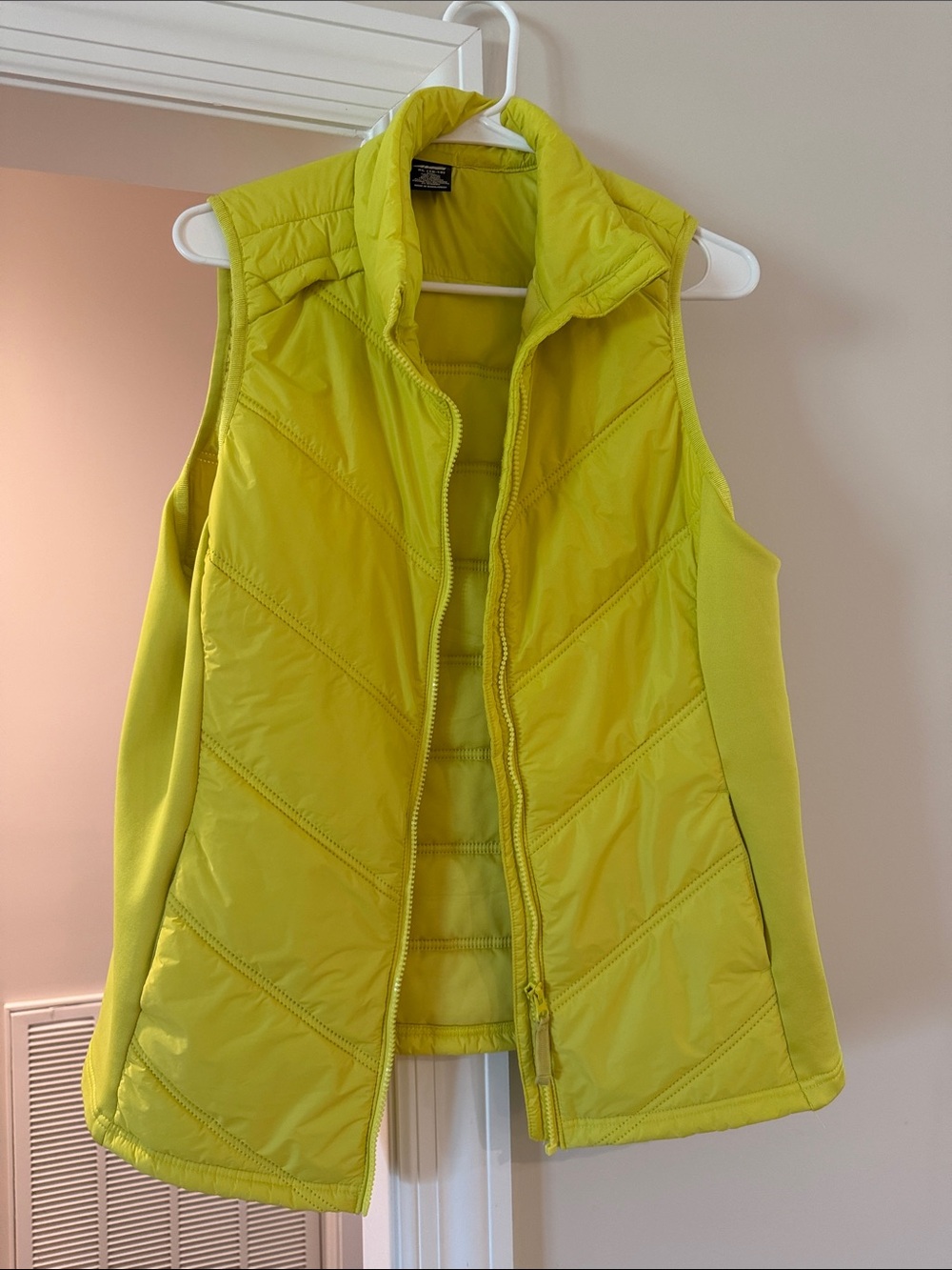 Avia Neon Lime Quilted Puffer Vest - Women